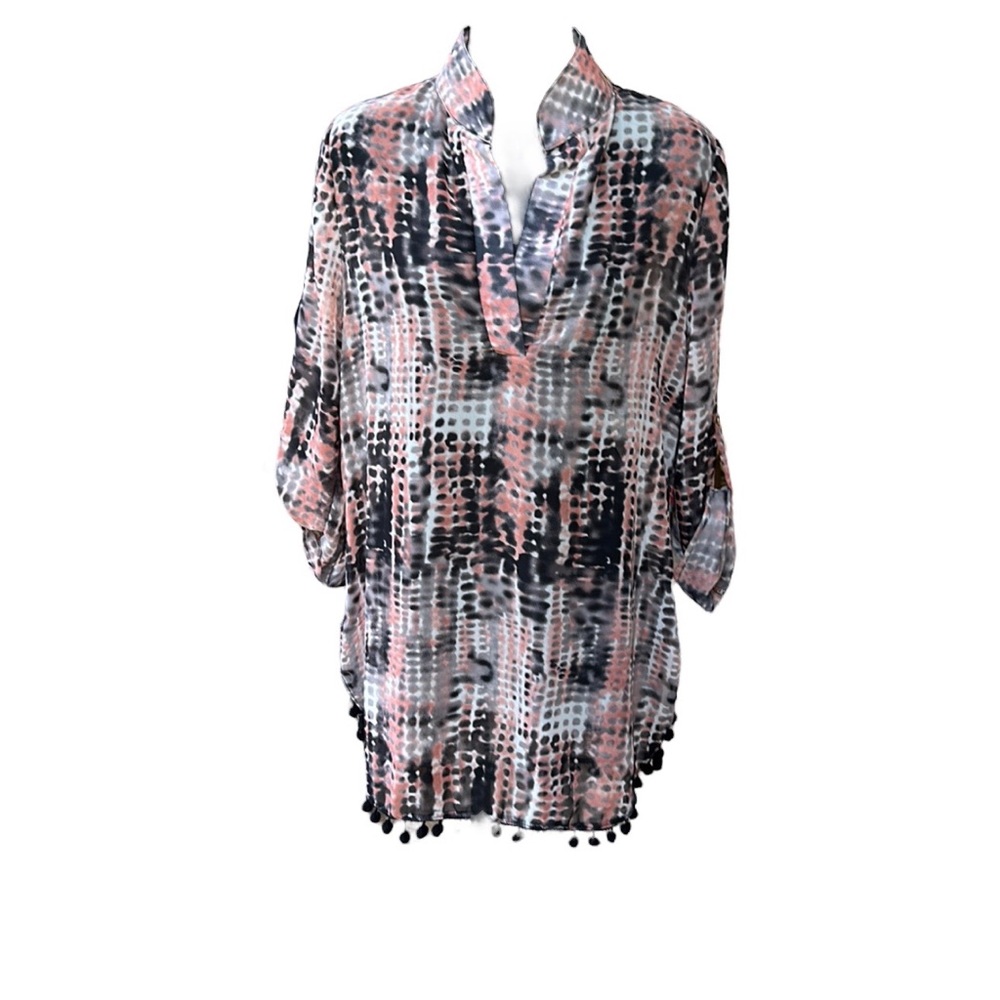 YAHADA pink, black & gray tunic, Small, never worn